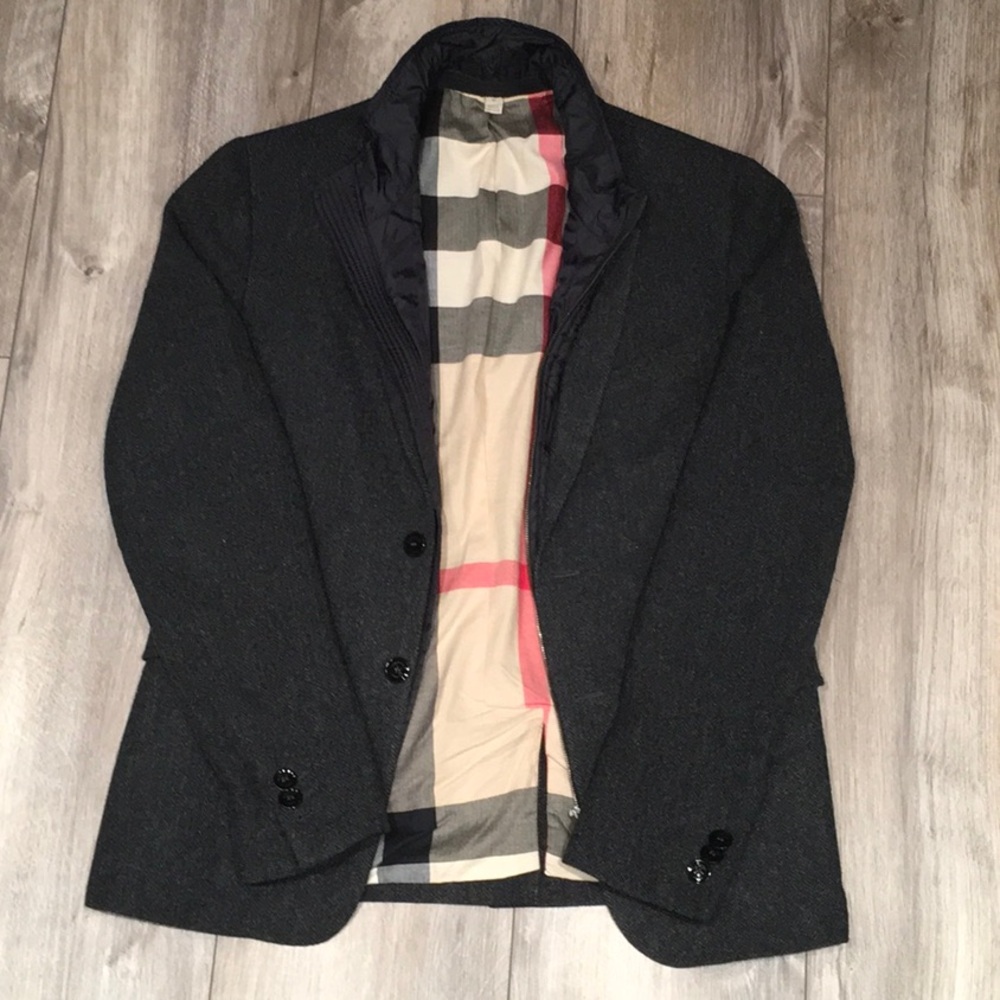 Burberry Brit Sport Nova Check Sports Coat with quilted zip in/out collar